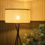 Camden 135.5cm Polished Tripod Floor Lamp Set-99281874