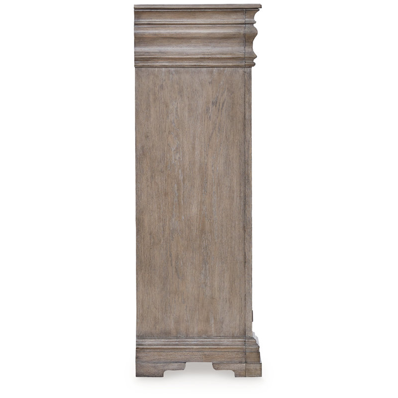 Traditional Brown 5-Drawer Chest with Dovetail and Ball Bearing Glides