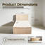 Lit plateforme tapissier tout-en-un rembourré avec matelas en mousse et lit de compression-1989901932-1989901938
