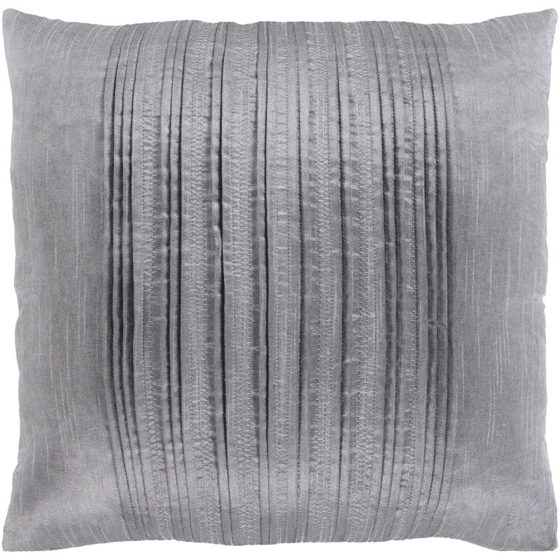 Gray Polyester 20" x 20" Reversible Pillow Cover