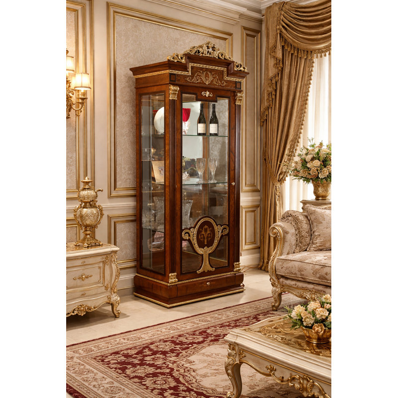Infinity Solid Wood Lighted China Cabinet