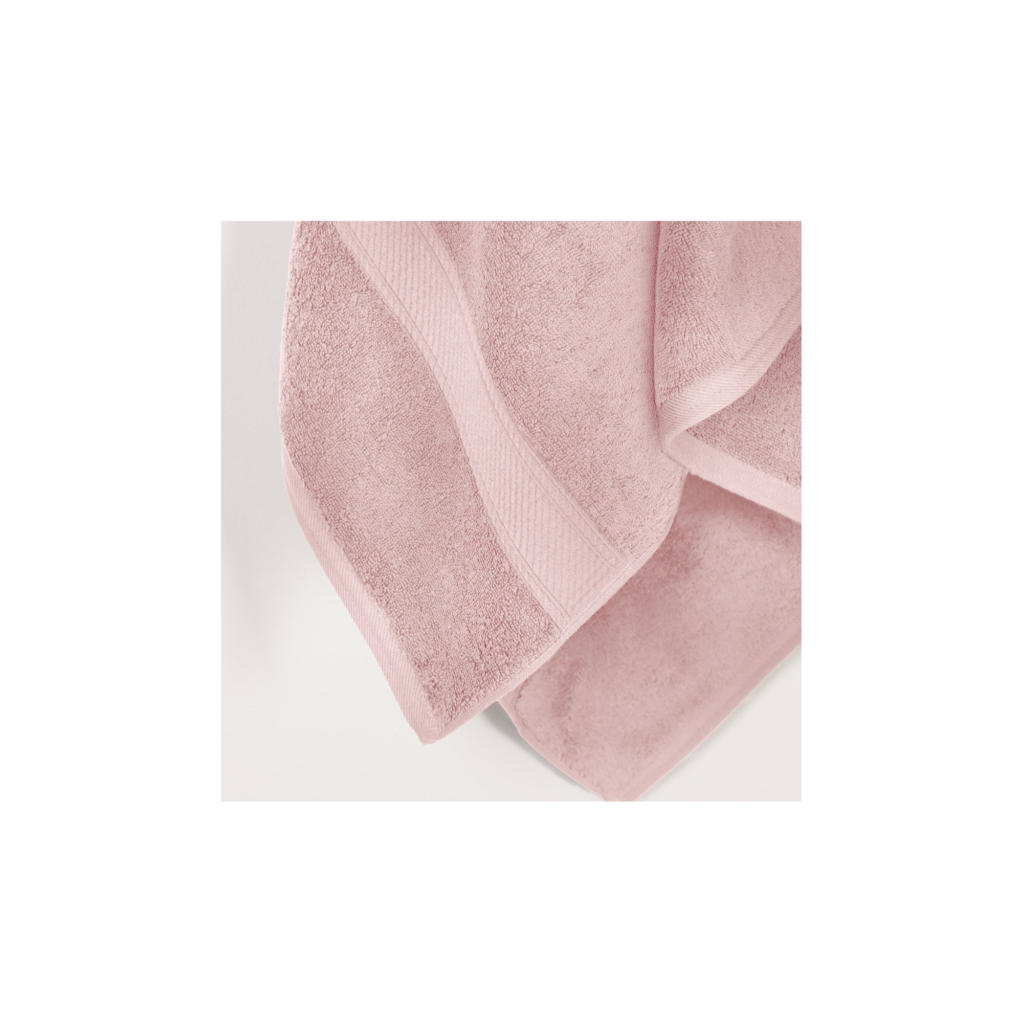 Renata 800 GSM 2 Piece Certified Egyptian Cotton Bath Towel Set , Tea Rose