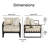 Serta Catalina Modern Outdoor Patio Furniture Collection Arm Chair, Bronze