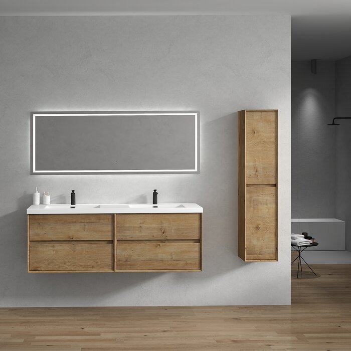 Mercury Row® Stoltenberg 72'' Double Bathroom Vanity with Top & Reviews ...