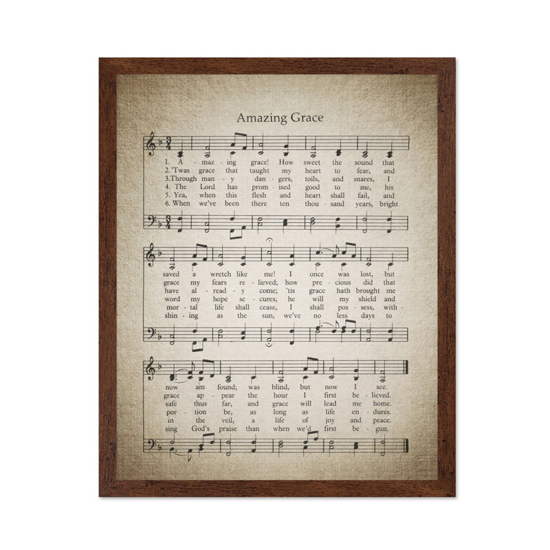 Drap-housse Amazing Grace, Affiche, H 24 po x l 32 po, Encadrement brun