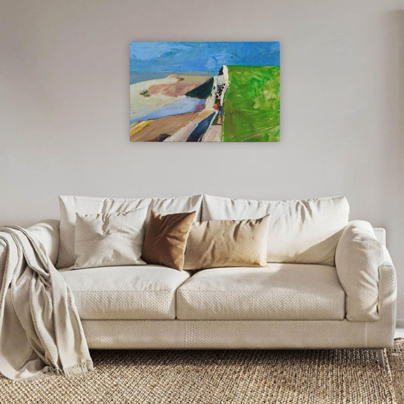 Bord de mer, art mural à cadre en bois 30 x 20