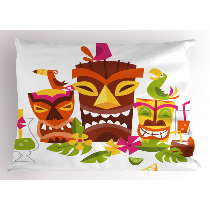 Tiki Polyester Sham Set, Twin