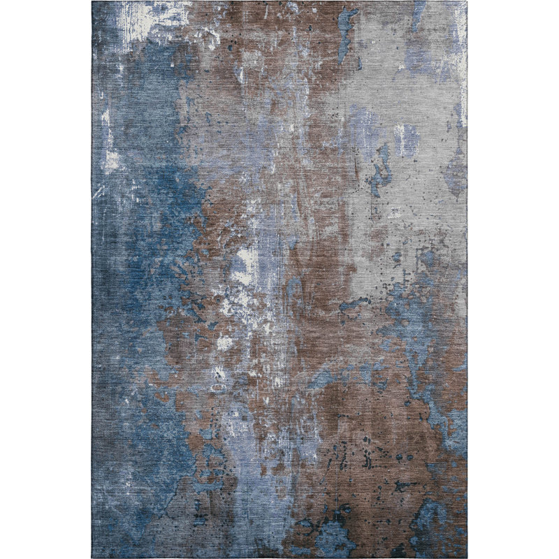 Premium Machine Washable Crestover AMF1870 Abstract Rug, Rectangle 10' x 14'