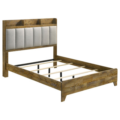 Adison 57-Inch Bookcase Panel Bed Medium Oak