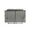Causeuse grise en velours et velours gris