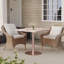 Table de salle à manger carrée moderne avec plateau en faux marbre fritté, 31,5 po-130188411