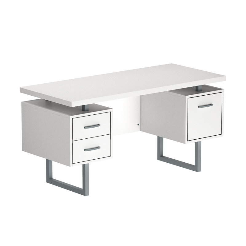 Bureau d'écriture moderne avec 3 tiroirs Credenza