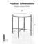 Ensemble de 2 tables de bout rondes en métal martelé en forme de X Lalia-125373124