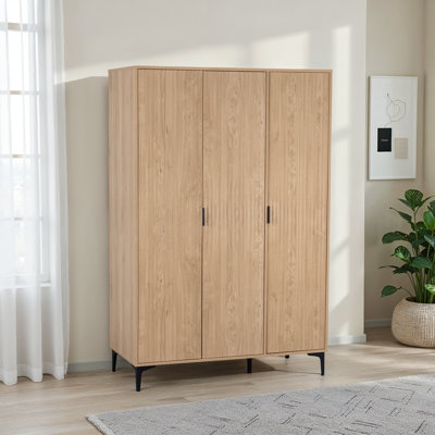 Temeeka 3 Door Manufactured Wood Wardrobe