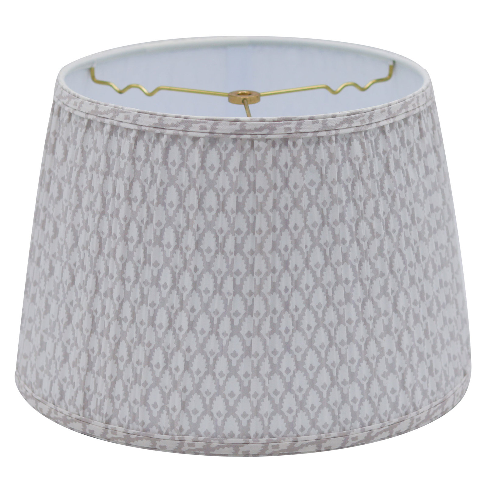 Empire Hardback Lamp Shade with Washer Fitter, Beige/White, 10.5" H x 16" W x 16" D