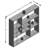 FMD Wall-mounted Shelf with 9 Compartments Old Style Dark Matera-493567305