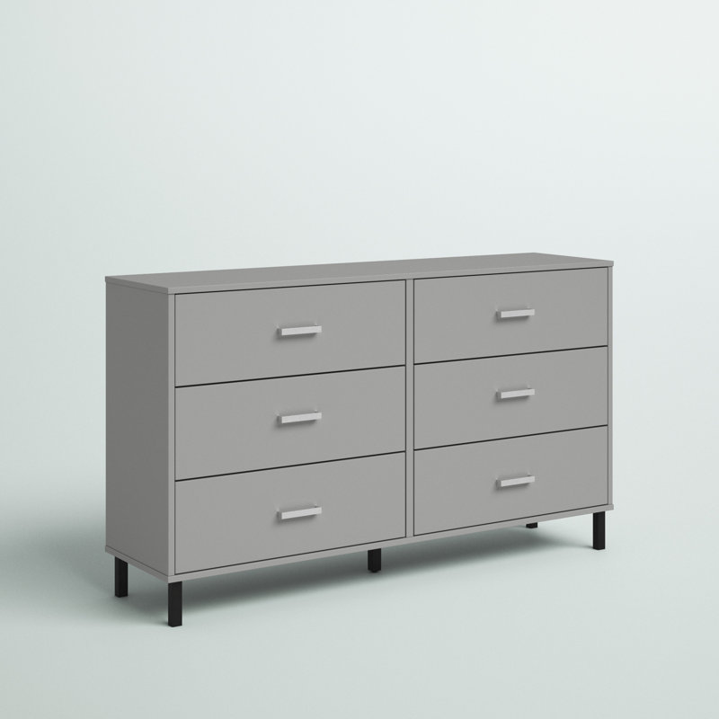 Alexei 58.5'' W 6 - Drawer Dresser, Gray
