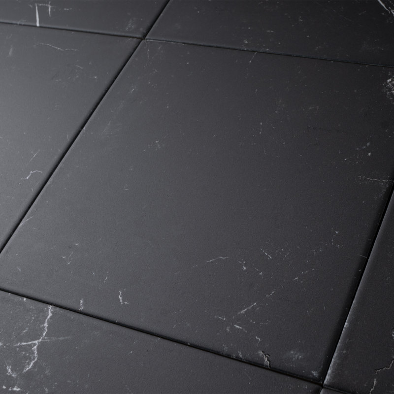 Jonico 8,78 po X 8,78 po Carrelage mural et de plancher en porcelaine mat, Noir nuit