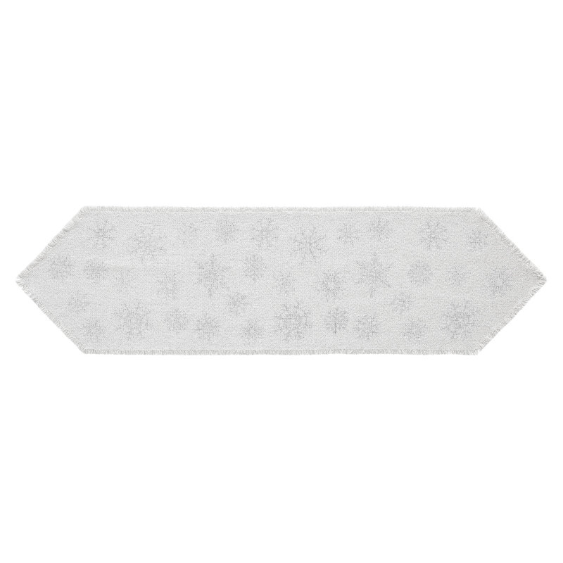 Chemin de table Yuletide, Blanc antique, 48 po x 12 po