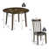 Deral 7-piece Mid-Century Solid Wood Round Dining Table Set