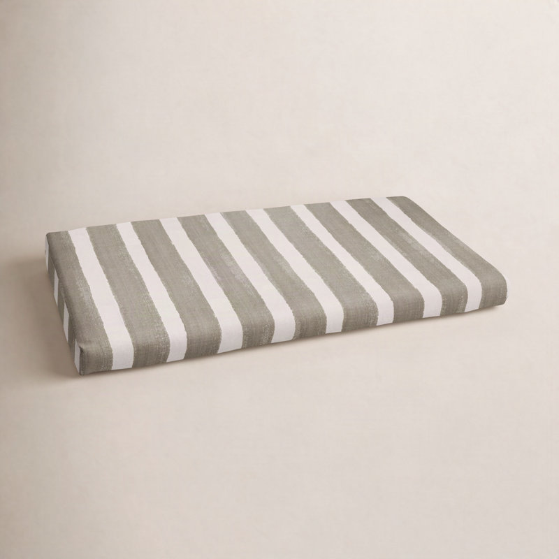 Gia Striped Indoor/Outdoor Bench Cushion, 45" W x 17" D