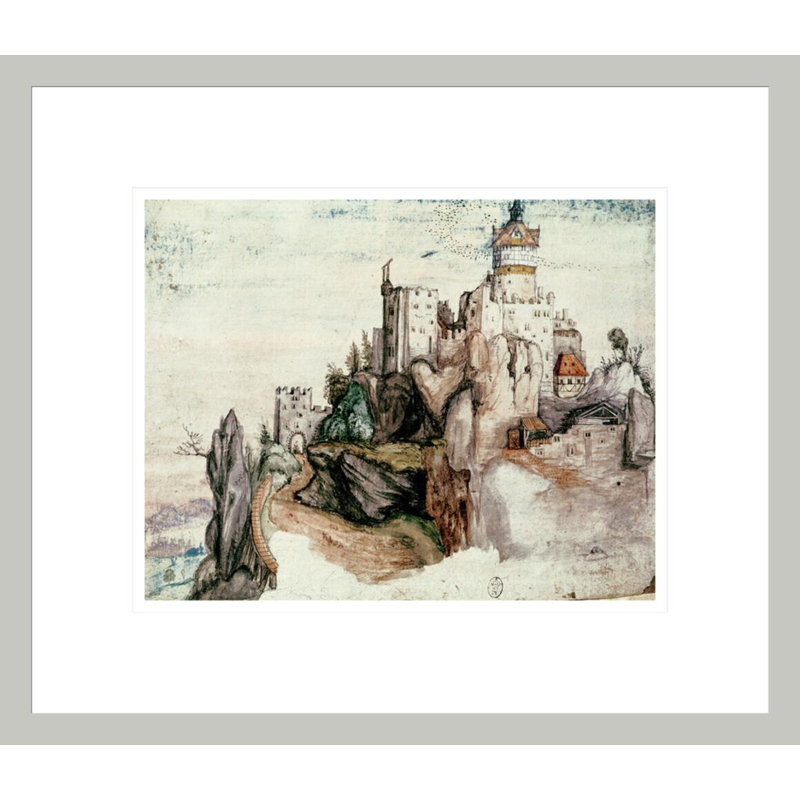 Château fort par Albrecht Dürer, impression giclée sur cadre, H 13,75 po x l 15,94 po