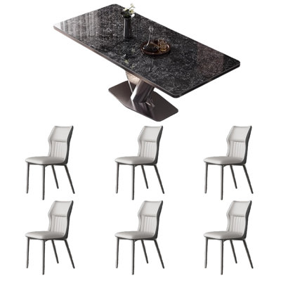 Table et chaise de designer minimaliste légère et luxueuse