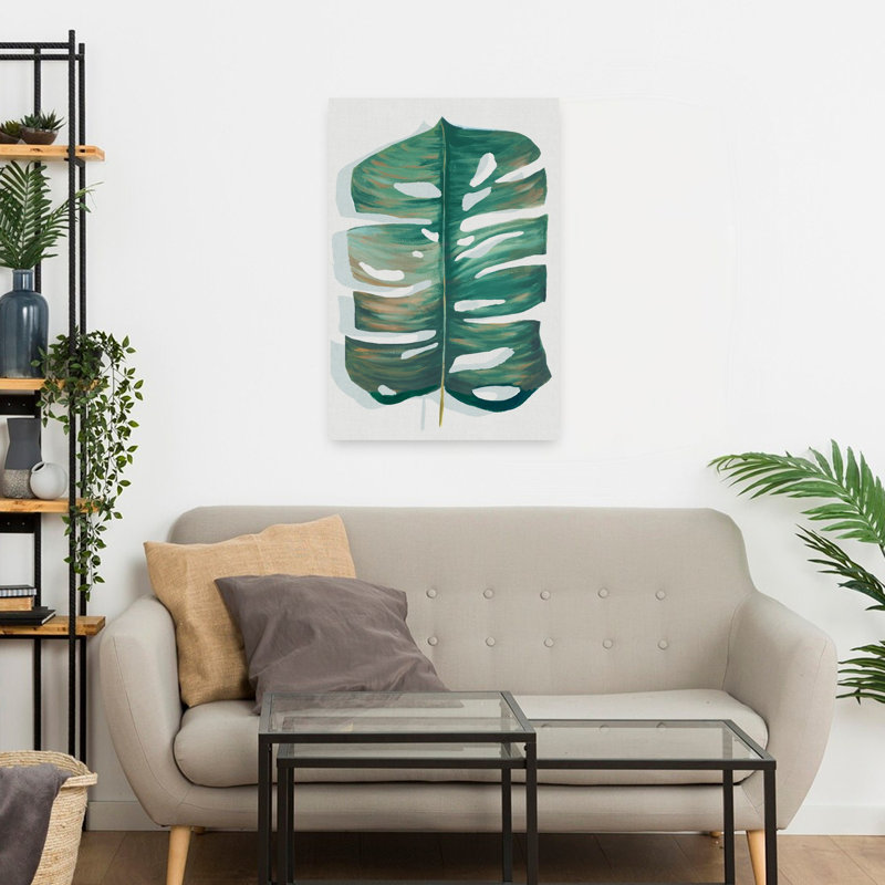 Art moderne moderne abstrait tropical tropical, H 24 po x l 16 po