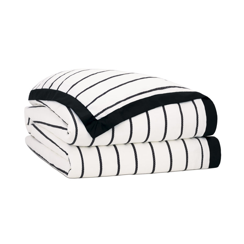 Vadoma Modern & Contemporary Cotton Striped Duvet Cover, Queen Duvet Cover
