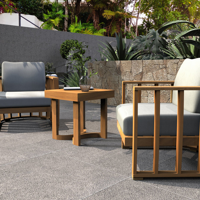Aelwey Solid Wood 2-Person Seating Group With Cushions