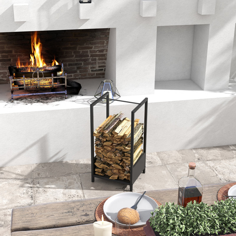 Febra 15.4'' W Metal Log Rack