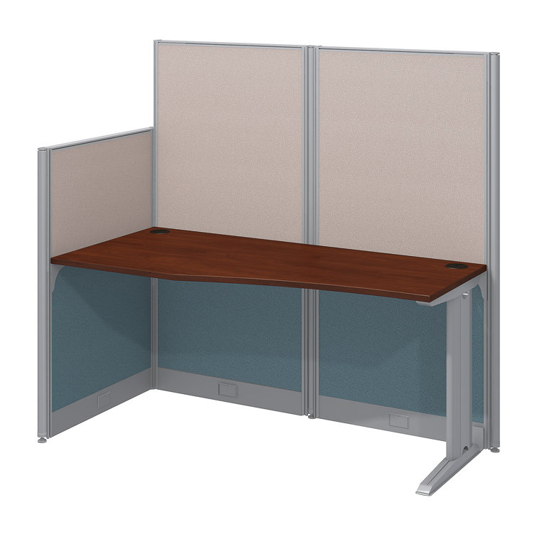 Office In An Hour L-Shaped 1 Person Cubicle with Cable Management