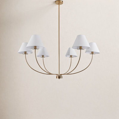 Roverta 6-Light Dimmable Chandelier with Adjustable Length