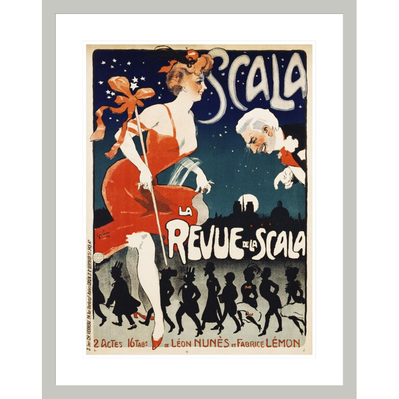 «Scala La Revue de la Scala» par Jules-Alexandre Grun, impression giclée encadrée, H 29,5 po x l 23,25 po
