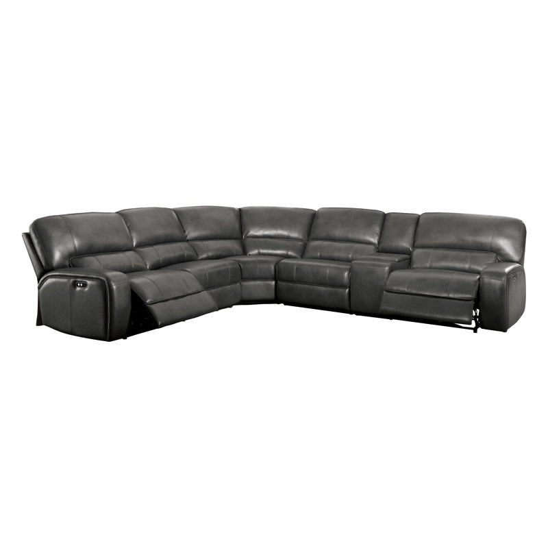 Canapé modulaire Rochard, Similicuir gris rochard