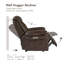 Fauteuil inclinable électrique à deux moteurs l 35,8 po en cuir végétalien avec appui-tête électrique-1915673009