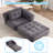 Boneless Multi-functional Folding Sofa Bed - Ergonomic Floor Lounger With Removable Cushions, hook & loop fastener Design & Breathable Fabric (space-saving Compressed Packaging, 34.3" Seat Depth)-1612416089