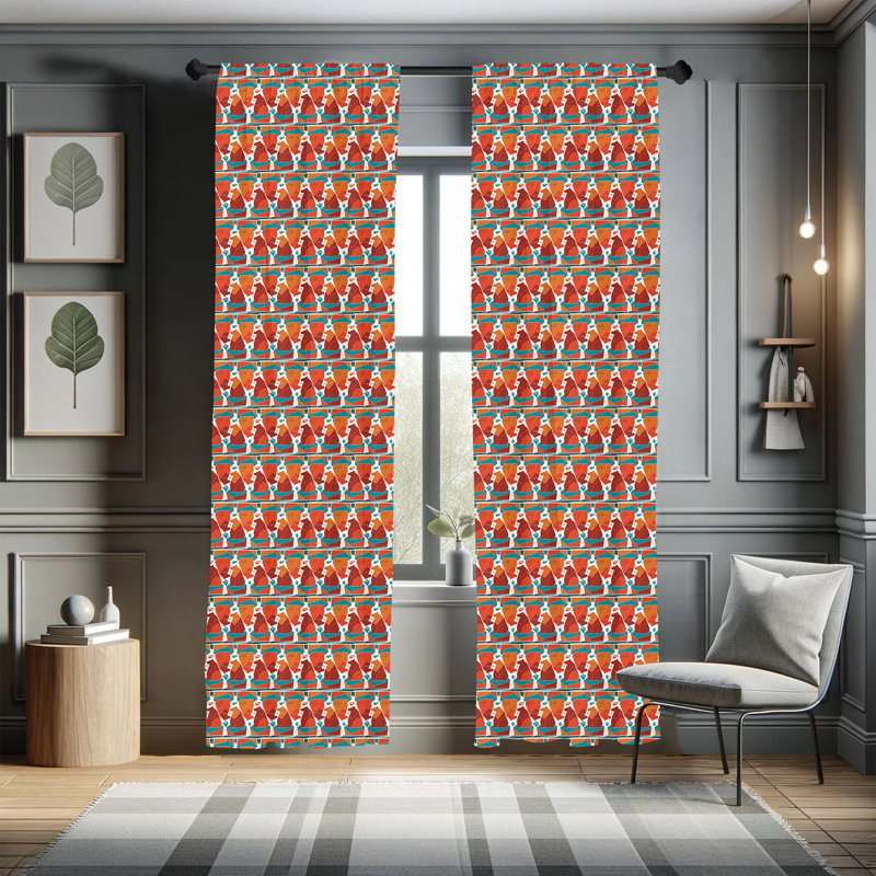 Nordic Semi-Sheer Rod Pocket Curtain Panels, 28" x 84"