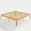 Cadre de lit plateforme robuste en bambou de 45,7 cm (18 pouces), structure en bois massif avec support à lattes métalliques, aucun sommier requis, silencieux-555299402-786276874