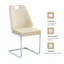 4 chaises de salle à manger avec texture en maille dorée, anneaux de dossier argentés et poignées chromées à haut dossier-1954016769-1954016774