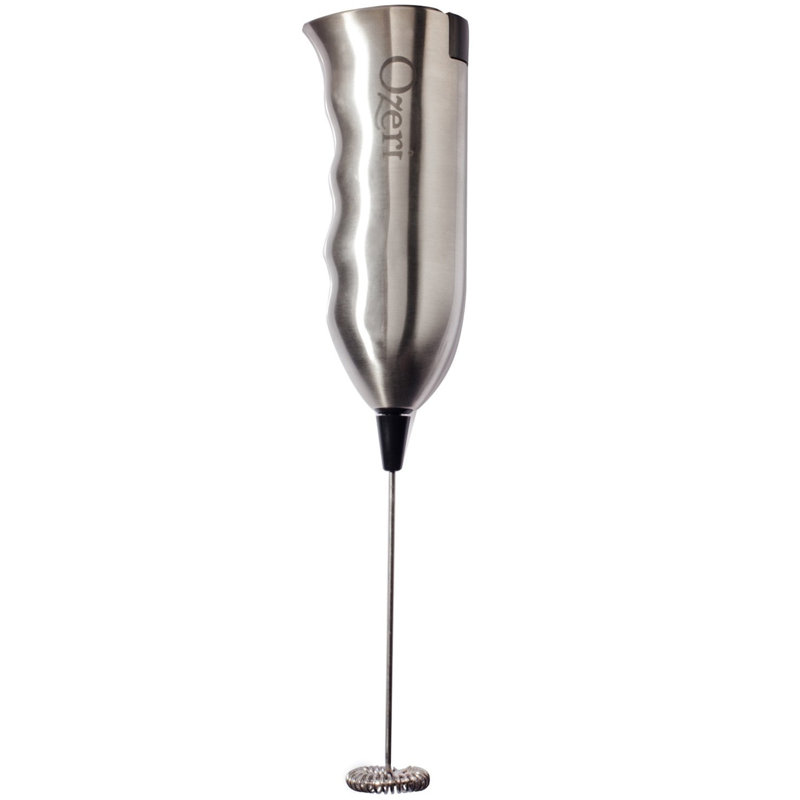Deluxe Milk Frother and 12 oz Frothing Pitcher in Stainless Steel, with Extra Whisk Attachment