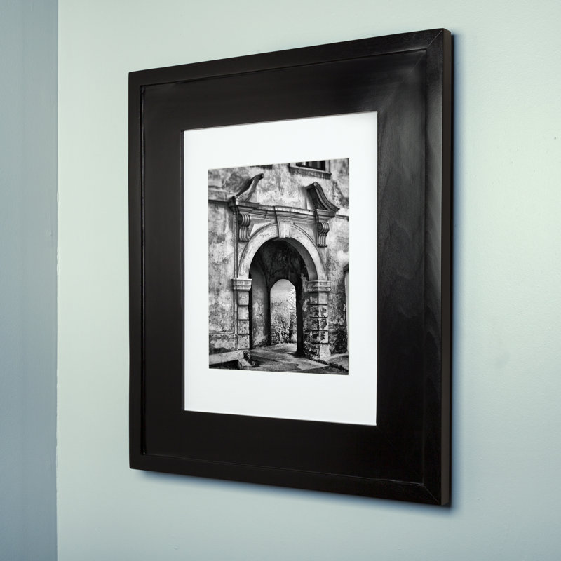 14x18 Fox Hollow Furnishings Recessed Picture Frame Medicine Cabinet, Black