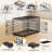 Enhanced Double Doors Dog Crate Includes Divider Panel-101093289
