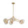 6 - Light Glass Globe Branch Linear Pendant