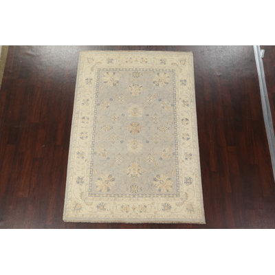 Peshawar Chobi One-of-a-Kind 5'6" X 8'0" New Age Wool Area Rug in Grey