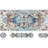 Retro Boho Floral Blue Pad Set,4 PCS Gaming Mouse Pad Set