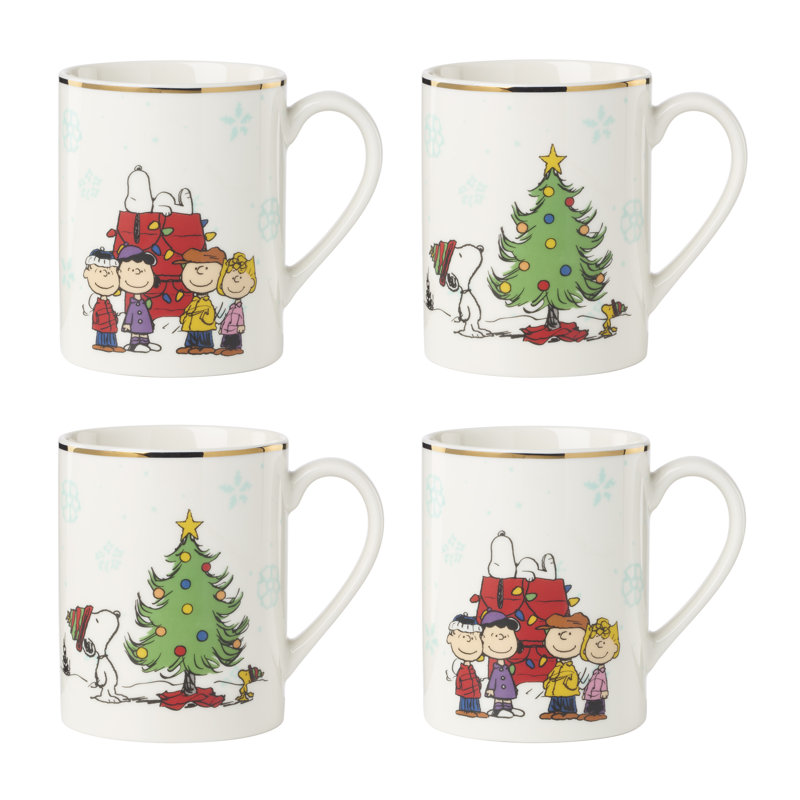 Lenox Peanuts Gang Mugs, Set Of 4, Assorted, Service For 4
