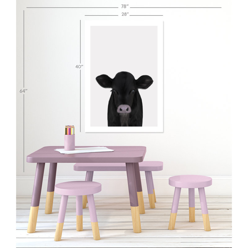 Mignon veau 1, reproduction d'art, H 40 po x l 28 po x P 1 po, Papier