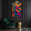 «Abstract Shapes 47», art mural sur toile verte-2121314872