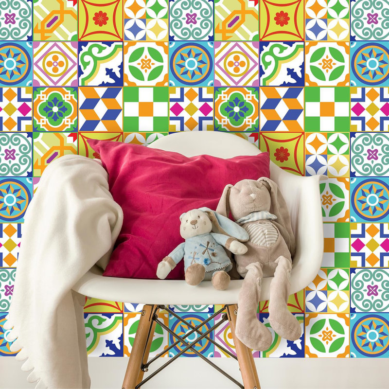 96.77cm W x 96.77cm L PVC Peel and Stick Mosaic Tile